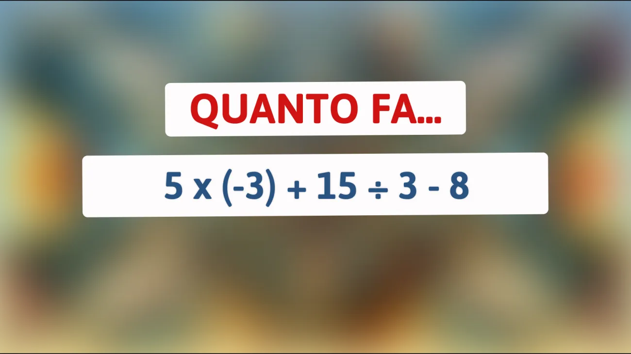 Solo per i veri geni: riesci a risolvere questo enigma matematico che sta mettendo in difficoltà il 90% delle persone?"